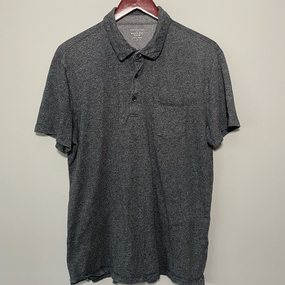 Banana Republic Quick Dry Polo Gray/Grey Size Large (L)